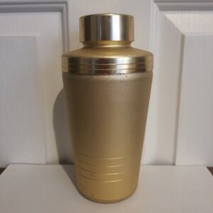Mirro Aluminum Cocktail Shaker Gold Barware Vintage Bar Tool Made in USA